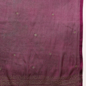 Burgundy Silk Blend Woven Design Flared Suit Set PKSKD1986