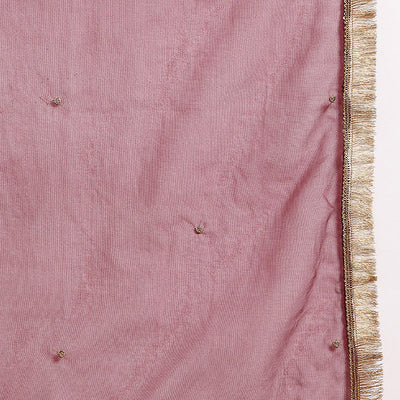 Burgundy Silk Blend Solid Embroidered Straight Regular Suit Set PKSKD2226