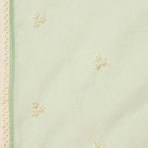 Sea Green Organza Solid Embroidered A-Line Dhoti Style Suit Set PKSKD2438