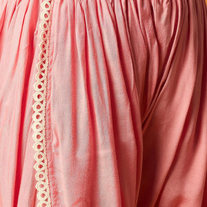 Pink Organza Solid Embroidered A-Line Dhoti Style Suit Set PKSKD2439