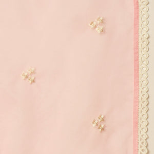 Pink Organza Solid Embroidered A-Line Dhoti Style Suit Set PKSKD2439