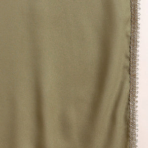 Olive Green Georgette Solid Embroidered Straight Palazzo Bottom Suit Set PKSKD2521OLV