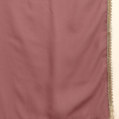 Mauve Pink Georgette Solid Embroidered Straight Palazzo Suit Set PKSKD2521PNK