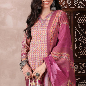Multi Color Rayon Blend Floral Printed Straight Trouser Bottom Suit Set PKSKD2544PPL