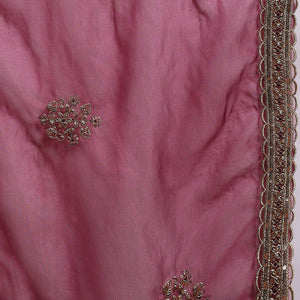 Burgundy Silk Blend Solid Straight Suit Set With Palazzo Style Bottom PKSKD2745