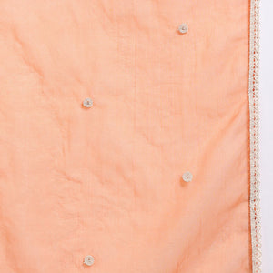 Orange Silk Blend Solid Embroidered Anarkali Suit Set PKSKD2760