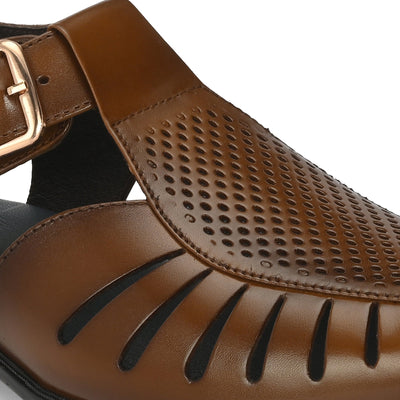 Egoss Gold Peshawari Sandals For Men