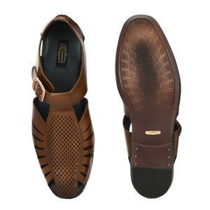 Egoss Gold Peshawari Sandals For Men