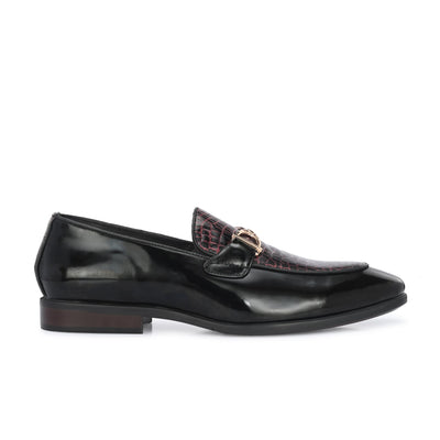 Egoss Platinum Buckled Loafers For Men