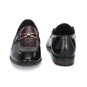 Egoss Platinum Buckled Loafers For Men