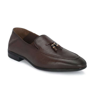 Egoss Gold Tassel Loafers for Men