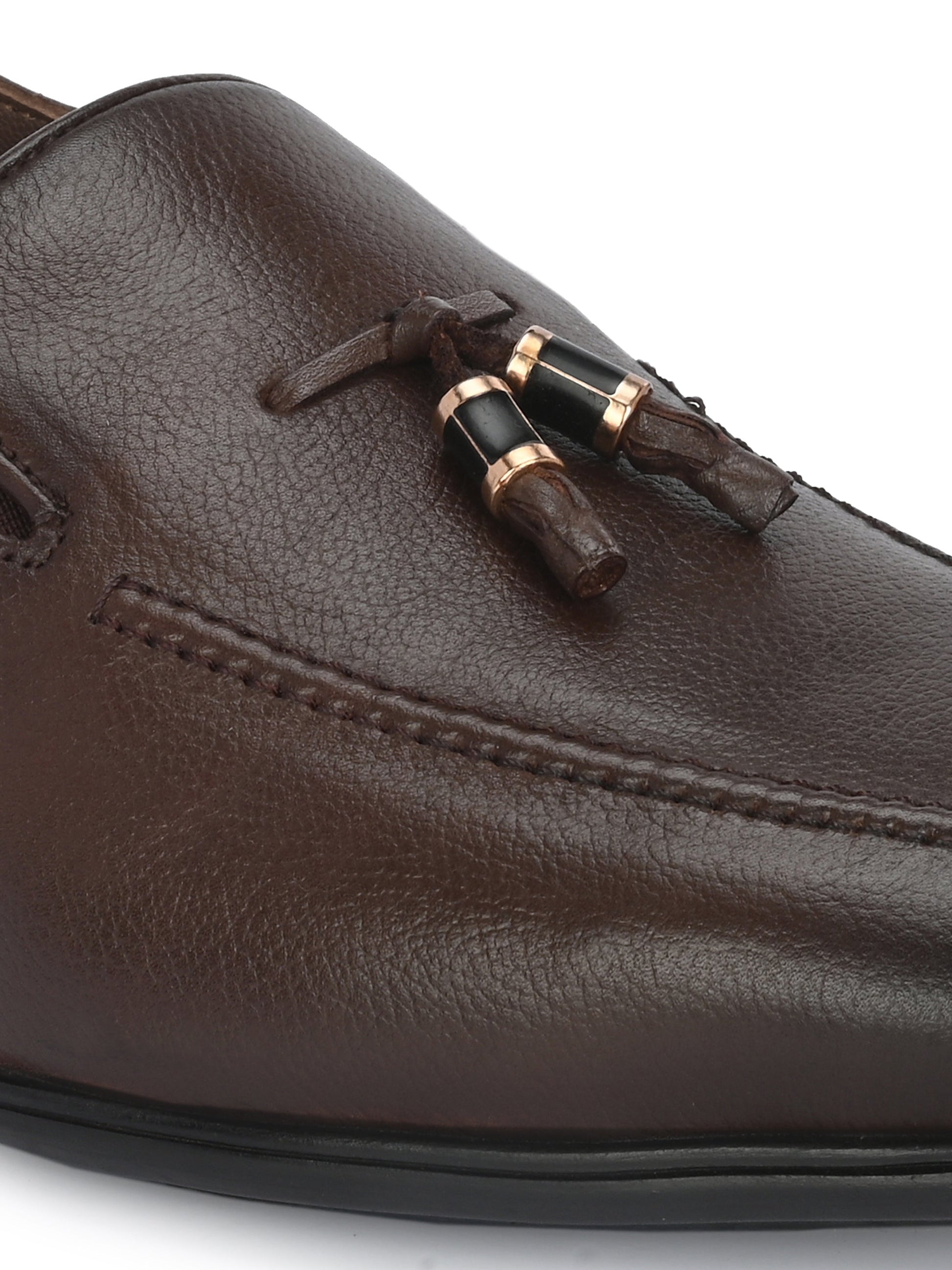 Egoss Gold Tassel Loafers for Men