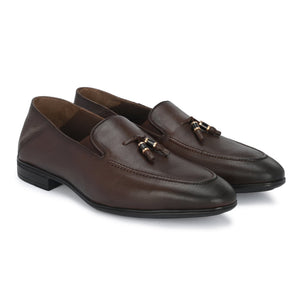 Egoss Gold Tassel Loafers for Men