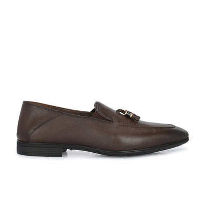 Egoss Gold Tassel Loafers for Men