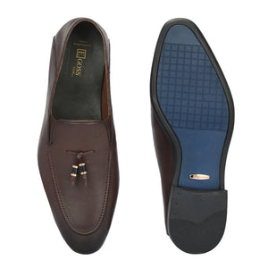 Egoss Gold Tassel Loafers for Men