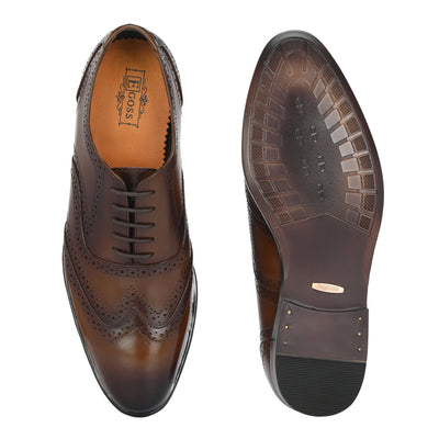 Egoss Platinum Lace Up Shoes For Men