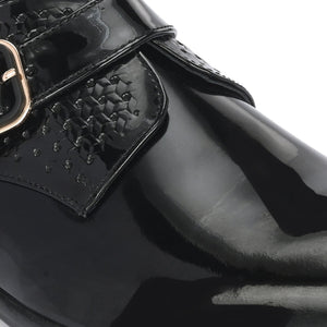 Egoss Platinum Buckled Shoes For Men