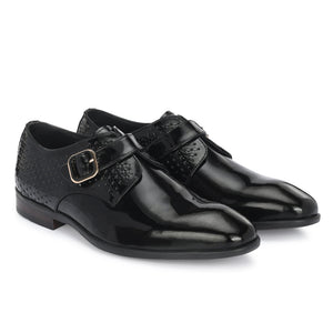 Egoss Platinum Buckled Shoes For Men