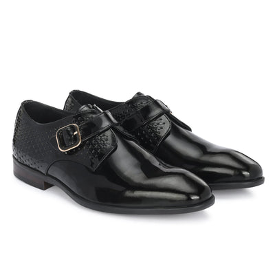 Egoss Platinum Buckled Shoes For Men