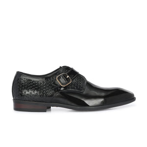 Egoss Platinum Buckled Shoes For Men