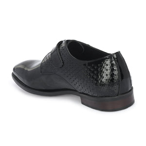 Egoss Platinum Buckled Shoes For Men