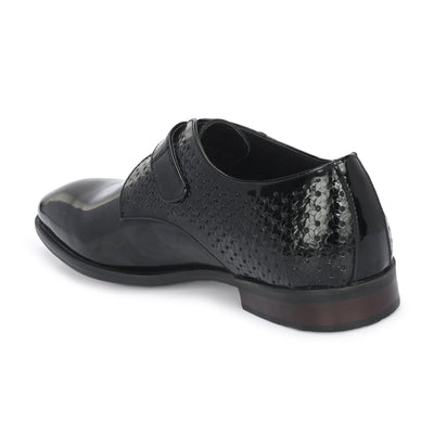 Egoss Platinum Buckled Shoes For Men