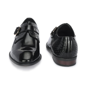 Egoss Platinum Buckled Shoes For Men
