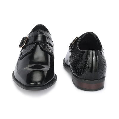 Egoss Platinum Buckled Shoes For Men