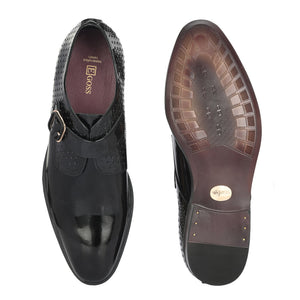 Egoss Platinum Buckled Shoes For Men