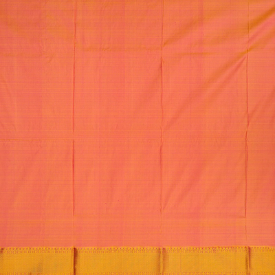 Pink Handloom Silk Pavadai Material With Mango Motifs-Pink