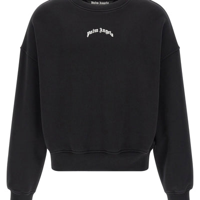 Palm Angels Back Curved Logo Sweatshirt