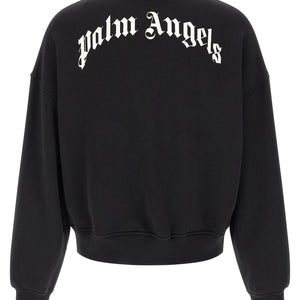 Palm Angels Back Curved Logo Sweatshirt