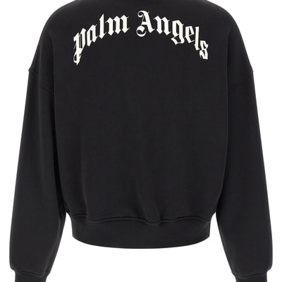 Palm Angels Back Curved Logo Sweatshirt