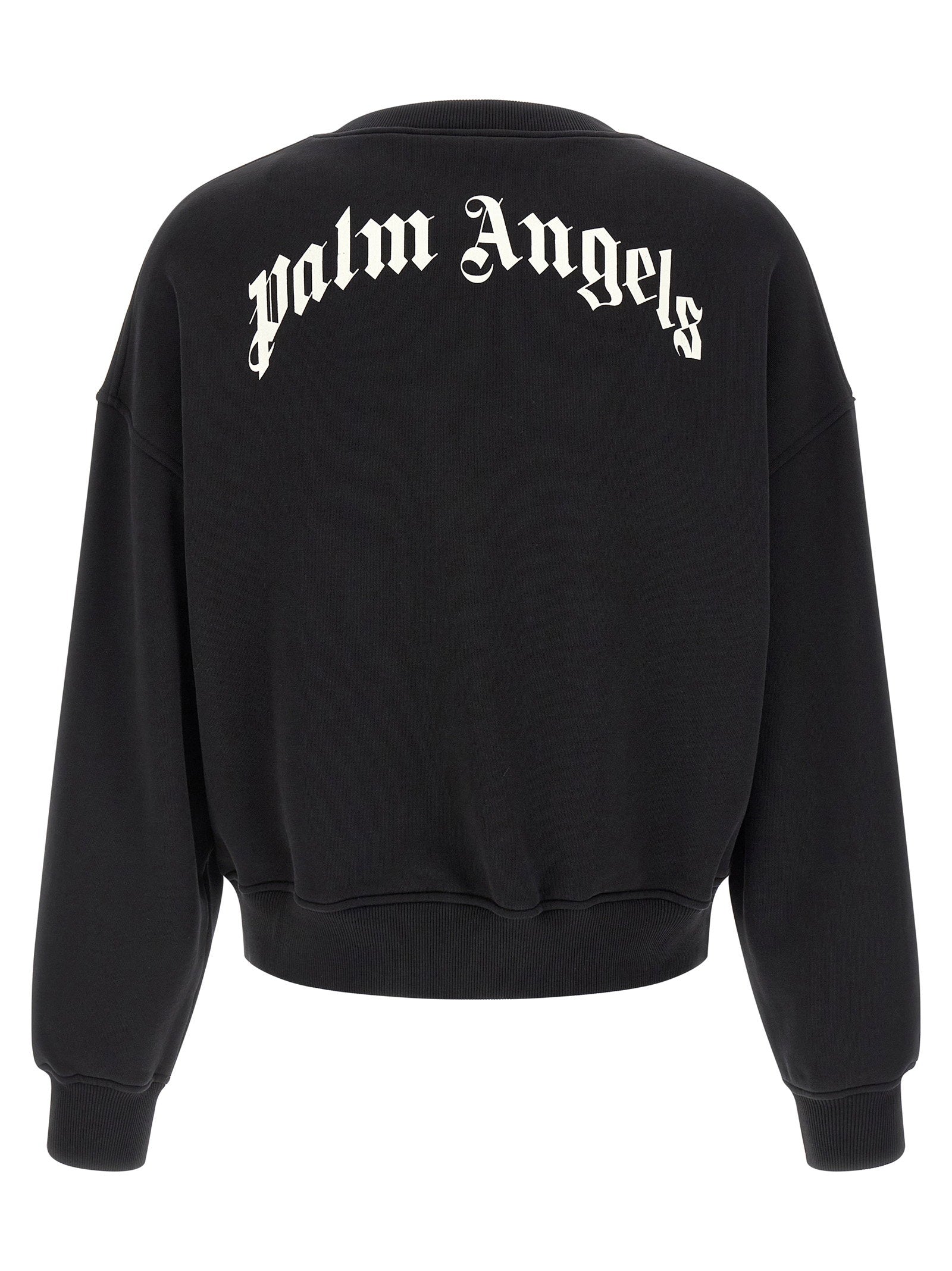 Palm Angels Back Curved Logo Sweatshirt