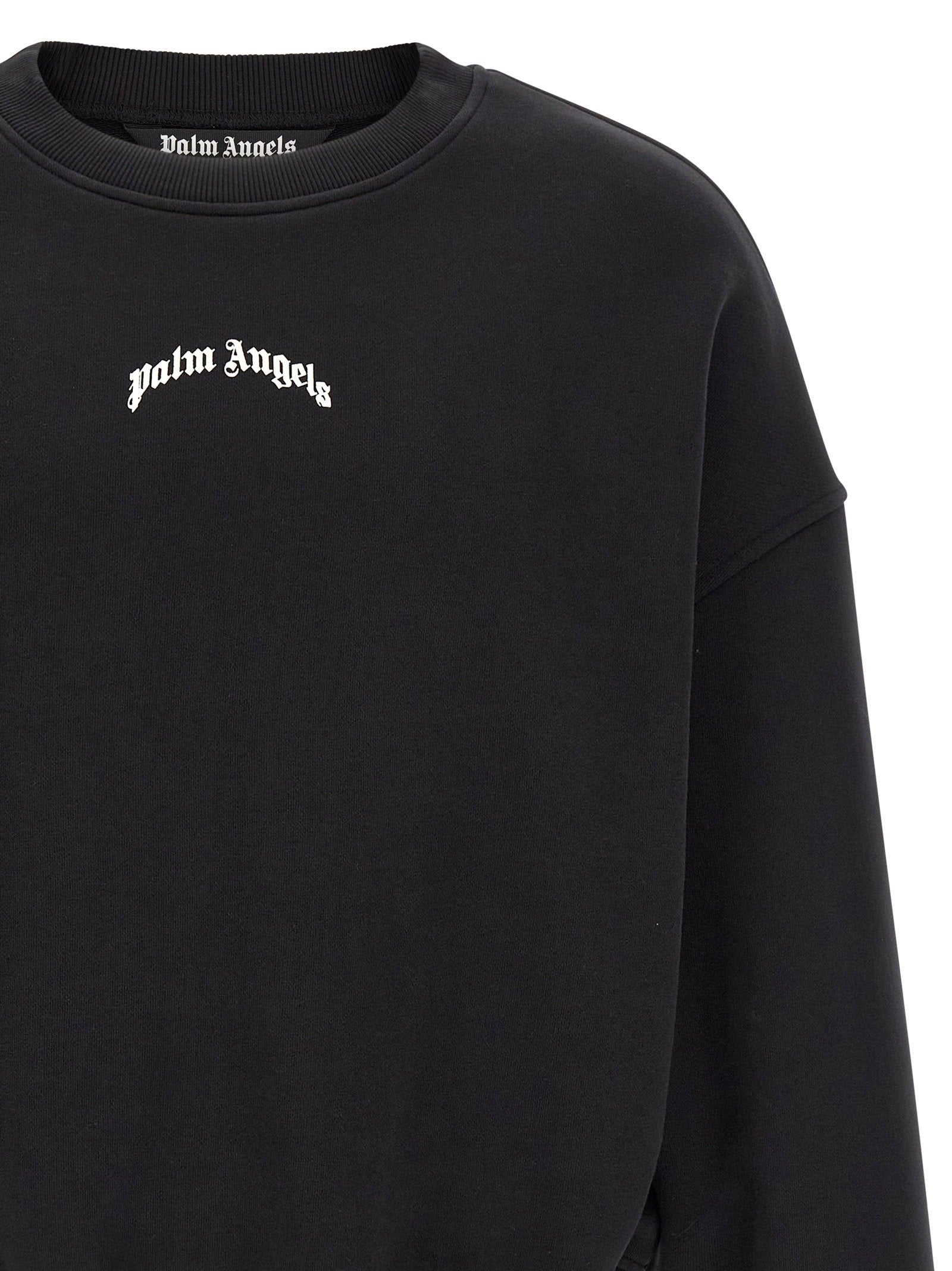 Palm Angels Back Curved Logo Sweatshirt