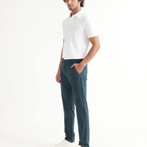 Rare Rabbit Men's Poka White Cotton Lycra Fabric Collared Neck Half Sleeves Polo T-Shirt