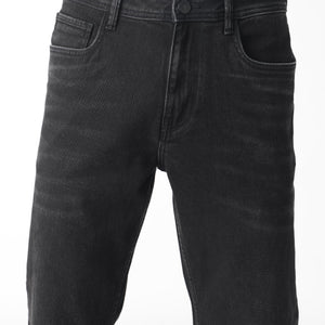 Rare Rabbit Men's Polin Black Dark Wash Mid-Rise Slim Fit Jeans
