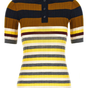 Marni Ribbed Wool Polo Shirt