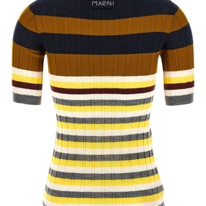 Marni Ribbed Wool Polo Shirt