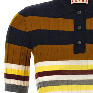 Marni Ribbed Wool Polo Shirt
