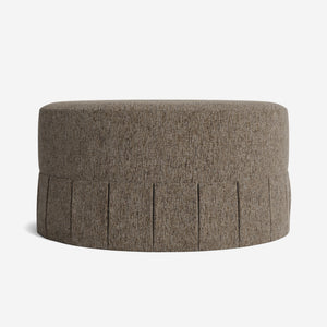 Portola Pleated Round Ottoman