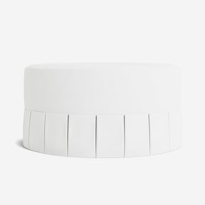 Portola Pleated Round Ottoman