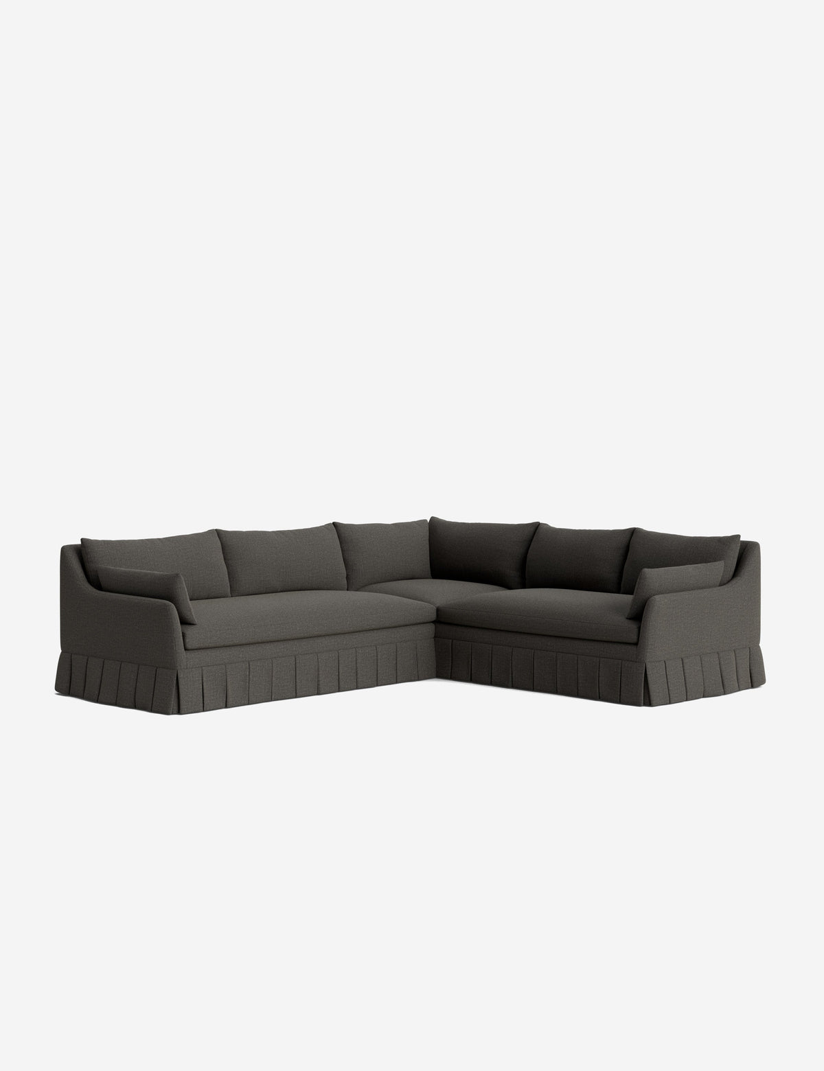 Portola Luxe Depth Pleated Corner Sectional Sofa