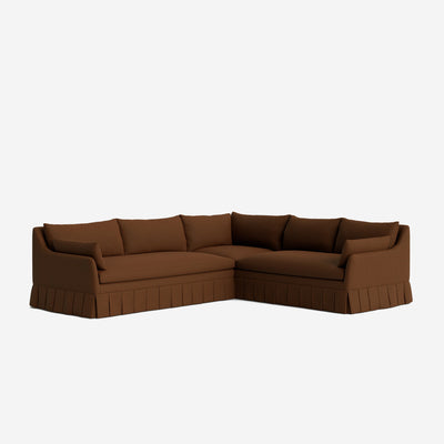 Portola Luxe Depth Pleated Corner Sectional Sofa