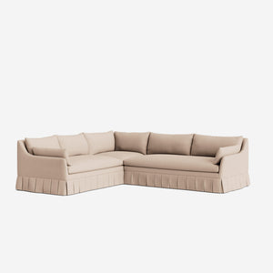 Portola Luxe Depth Pleated Corner Sectional Sofa