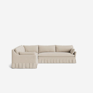 Portola Luxe Depth Pleated Corner Sectional Sofa