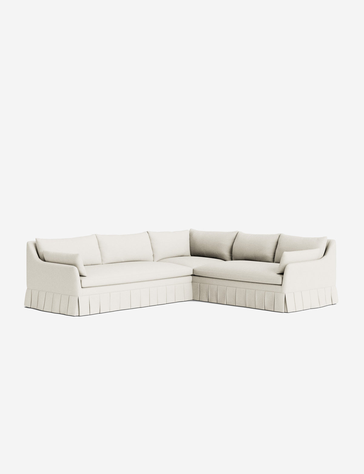 Portola Luxe Depth Pleated Corner Sectional Sofa
