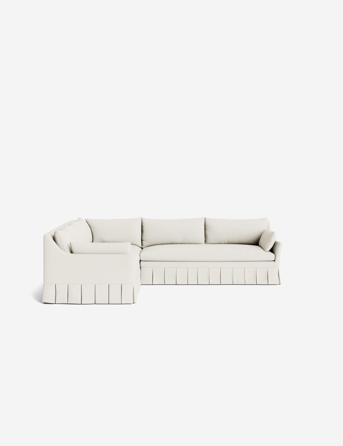 Portola Luxe Depth Pleated Corner Sectional Sofa