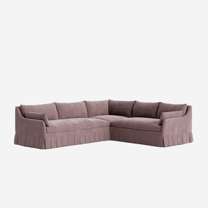 Portola Luxe Depth Pleated Corner Sectional Sofa