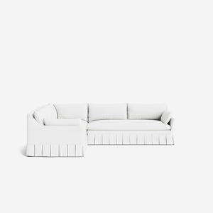 Portola Luxe Depth Pleated Corner Sectional Sofa